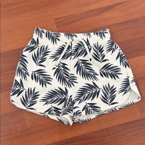 Zara Kids Black Leaf Print Shorts
